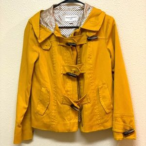 Yellow, silk lined, light jacket. Banana republic petite XS